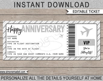 plane ticket card etsy