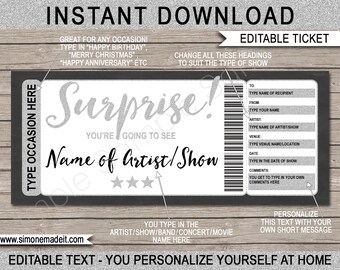 Broadway Ticket Template Etsy Nz