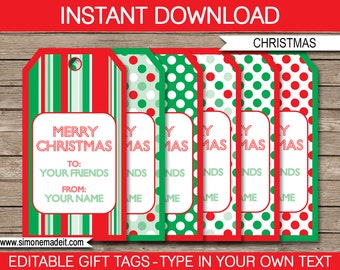 christmas gift tags etsy