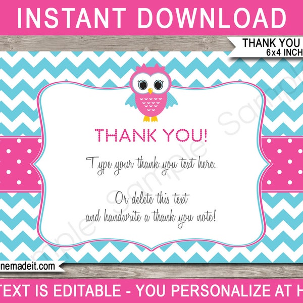 Owl Thank You - Etsy