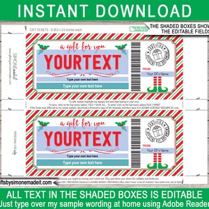 Elf Voucher Template for Kids - Printable Personalized Christmas Gift ...