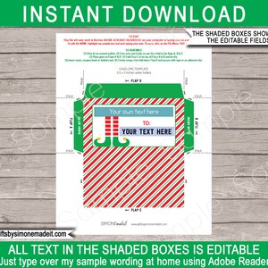 Elf Report Card Printable Template With Envelope - Behavior Chart ...