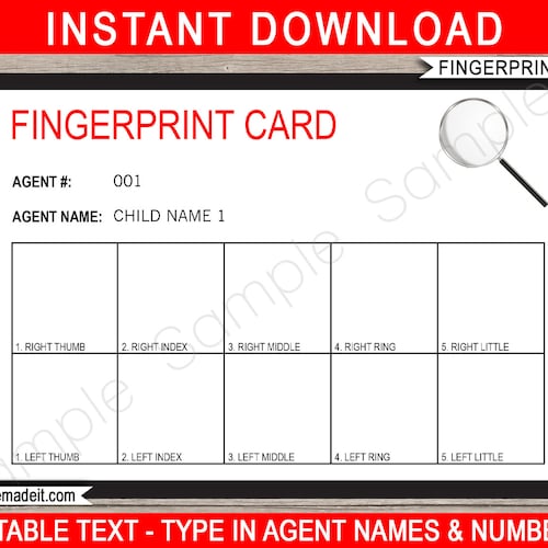 Special Agent Id Card Template