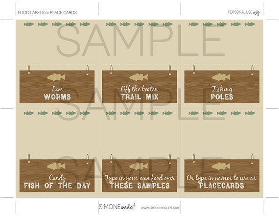 Fishing Food Labels Template Printable Gone Fishing Theme Birthday Party  Decorations INSTANT DOWNLOAD EDITABLE Text -  Norway