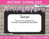 Pirate & Princess Party Thank You Cards - Printable Thank You Notes - Pirates Princesses Theme - 4x6 inch - INSTANT DOWNLOAD and EDITABLE Il_170x135