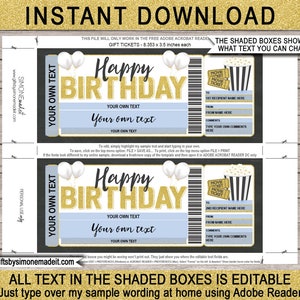 Movie Ticket Template Gift Certificate Voucher - Birthday Movie Night ...