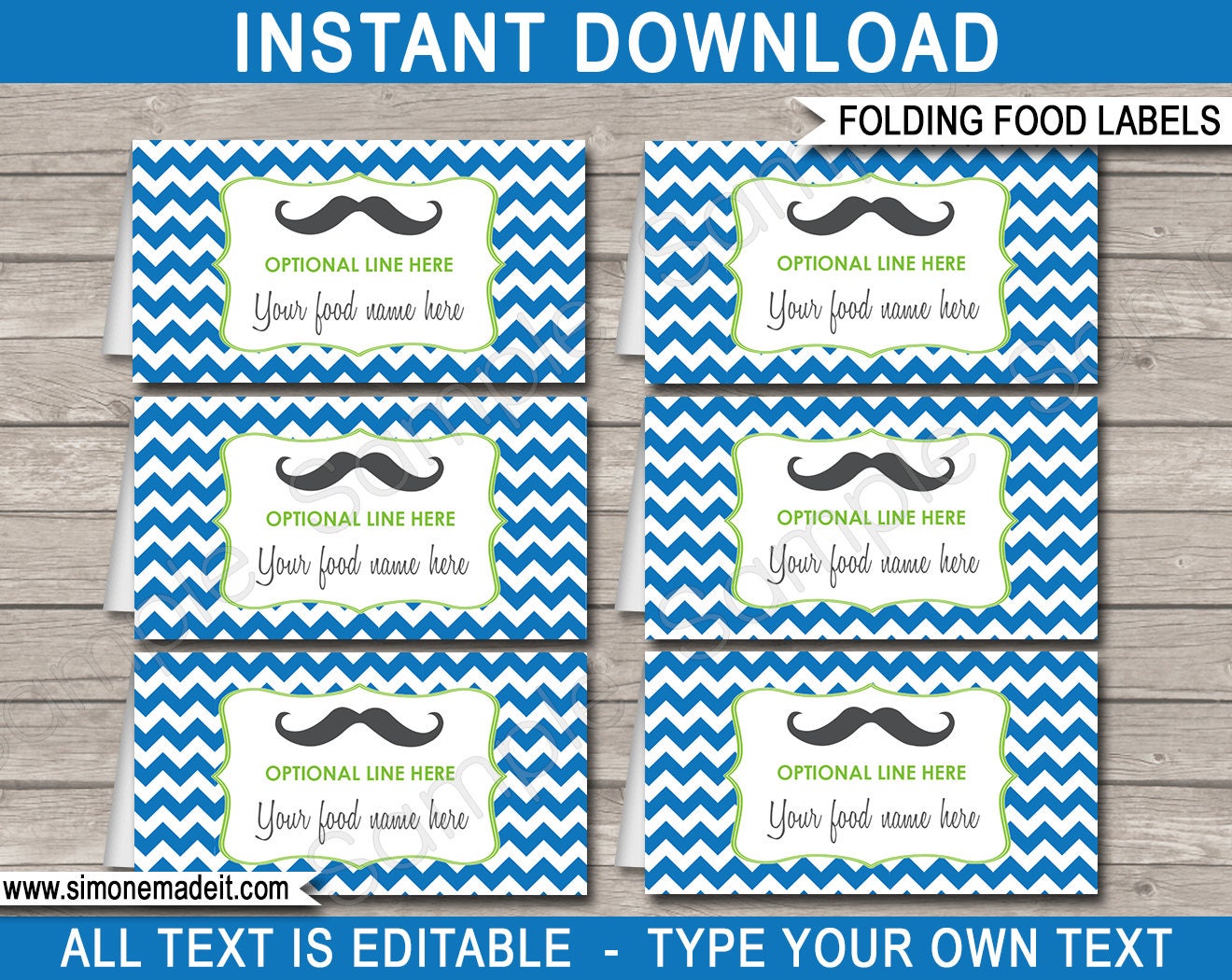 Little Man Mustache Template