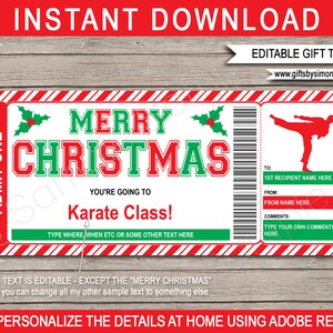 Karate Geschenkgutschein Vorlage - Geschenkgutschein Vorlage für Mädchen ausdrucken