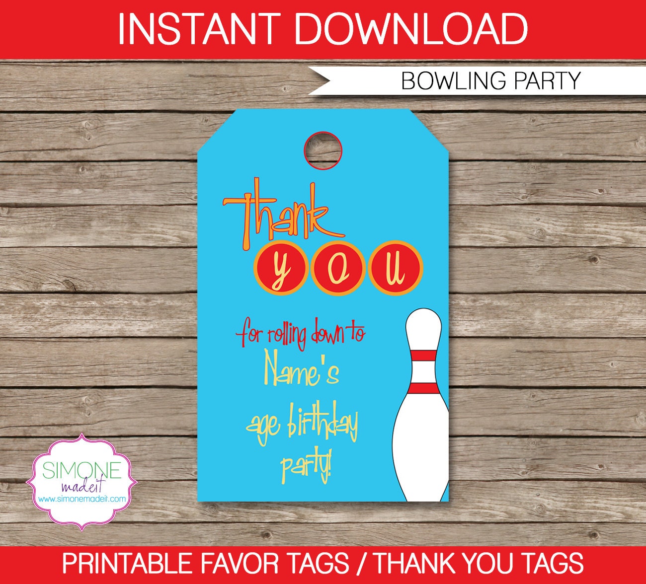 Bowling Favor Tags Thank You Tags Birthday Party Favors Etsy Bowling Favor Tags Thank You Tags Birthday Party Favors Etsy