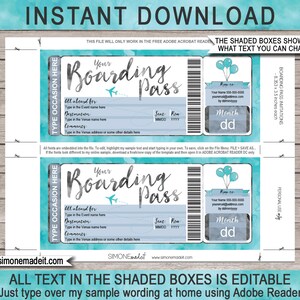 Boarding Pass Birthday Invitation Template - Party Destination Event ...