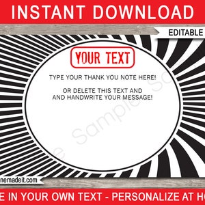 Spy Party Thank You Cards: Secret Agent Birthday (INSTANT DOWNLOAD)