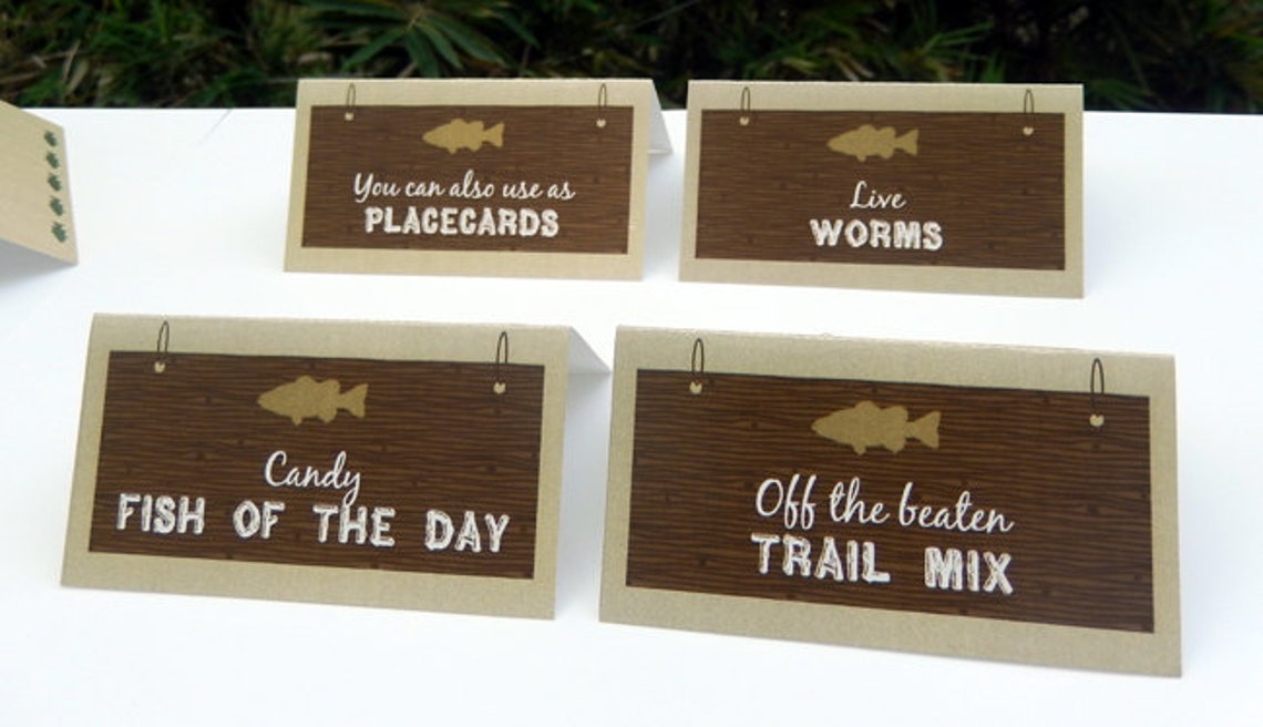 Fishing Food Labels Fishing Theme Party Printable Party | Etsy