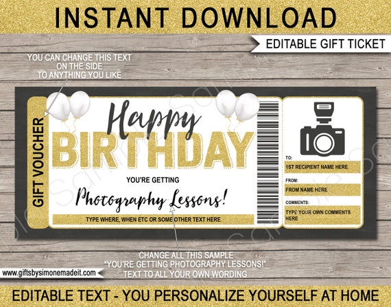 Carte cadeau photo, pour un cours photo, un shooting, un anniversaire ou  les fêtes.