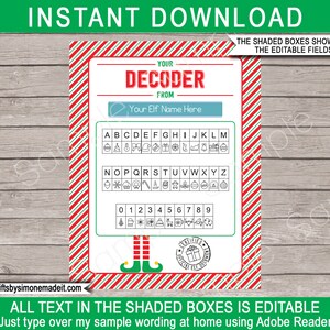 Elf Secret Message Printable Template - Santa Elf Behavior Report Card ...