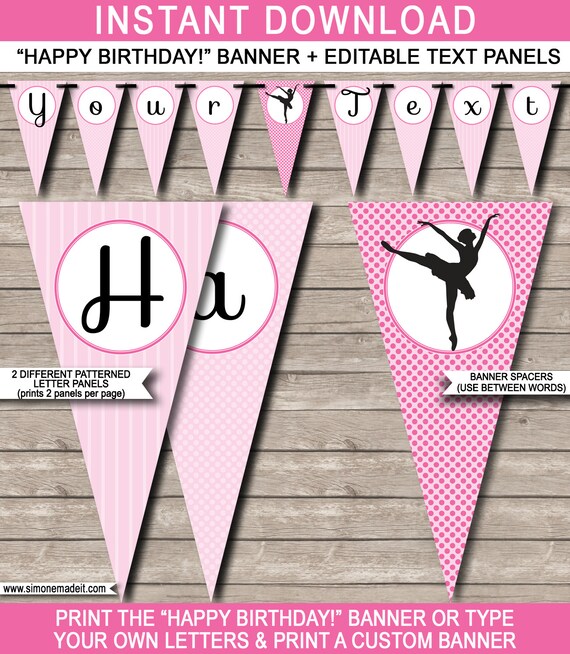 Bunting Happy Birthday Banner INSTANT DOWNLOAD with EDITABLE text Custom Banner Party Decorations Race Car Party Banner