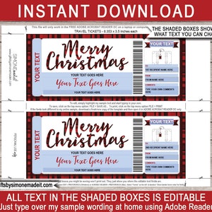 Weekend Getaway Voucher Christmas Gift Certificate Ticket Card Printable Template Pack Your Bags Hotel Stay INSTANT DOWNLOAD text EDITABLE image 2