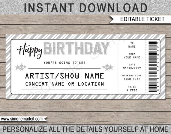 Free and customizable ticket templates for any event