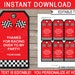Race Car Party Printable Decorations &amp; Invitation (Download Now) - Etsy