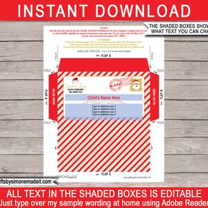 Santa Envelope Template - Christmas Santa Letter North Pole Printable ...