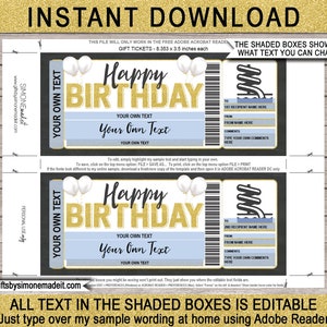 Waterpark Ticket Template Pass Gift Certificate Voucher - Printable Birthday Coupon - Waterslide ...
