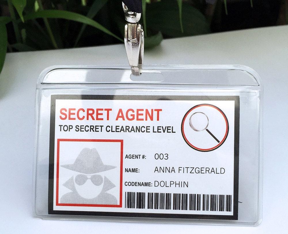 Printable Secret Agent Id Cards