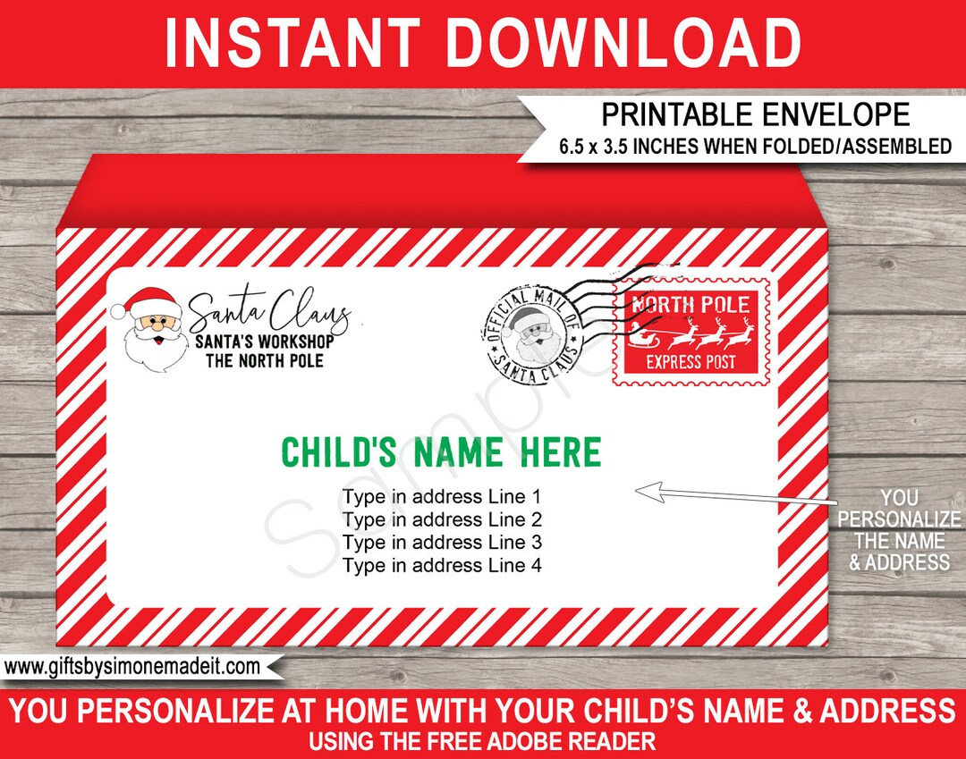 santa-envelope-template-christmas-santas-workshop-north-pole-printable-instant-download-with-editable-name-address-etsy