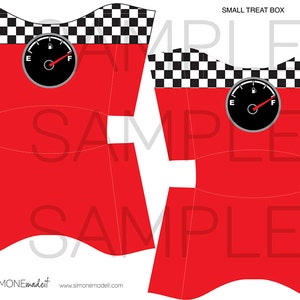 Race Car Party Snack Boxes Template - INSTANT DOWNLOAD - PDF Digital ...
