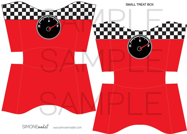 Race Car Party Snack Boxes Template  INSTANT DOWNLOAD  PDF image 2