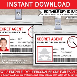 Secret Agent Party Templates + Invitation - Printable Spy Theme ...