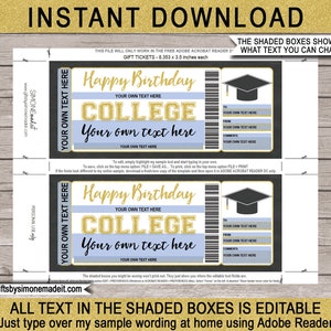 College Fund 529 Savings Plan Gift Certificate Template - Birthday Gift ...