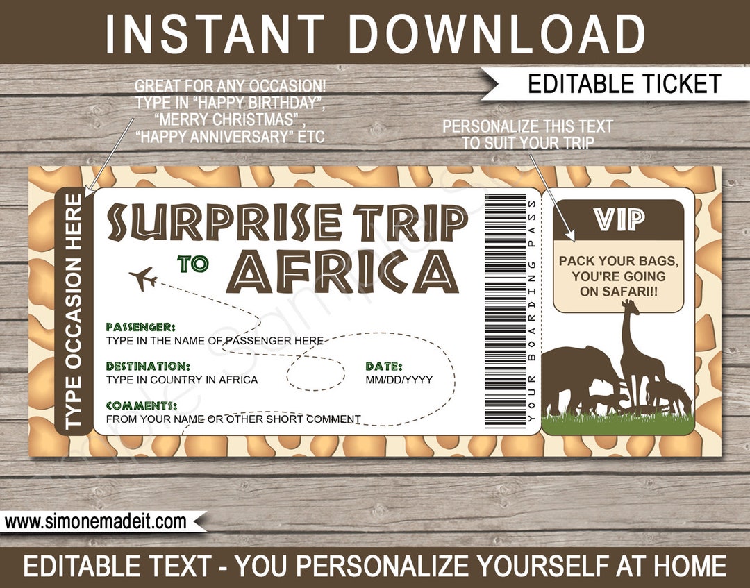 african safari tickets