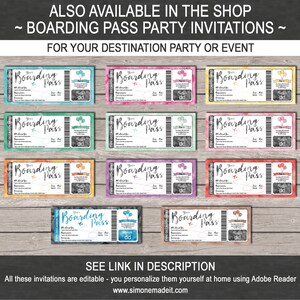 Fake Boarding Pass Template Plane Ticket Gift Printable, Surprise Airline Airplane Flight Destination Vacation Trip Reveal, INSTANT DOWNLOAD image 4