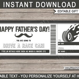 Car Gift Voucher Coupon Template - Car Detailing - Drive a Race Car ...