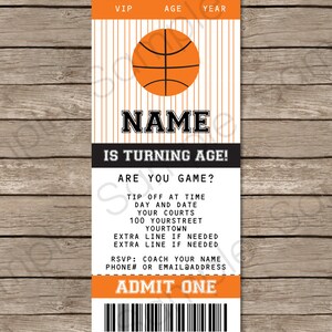 Basketball Theme Party Decorations Template Bundle Invitation Printable Birthday Package Pack Set Kit Collection EDITABLE TEXT DOWNLOAD image 3