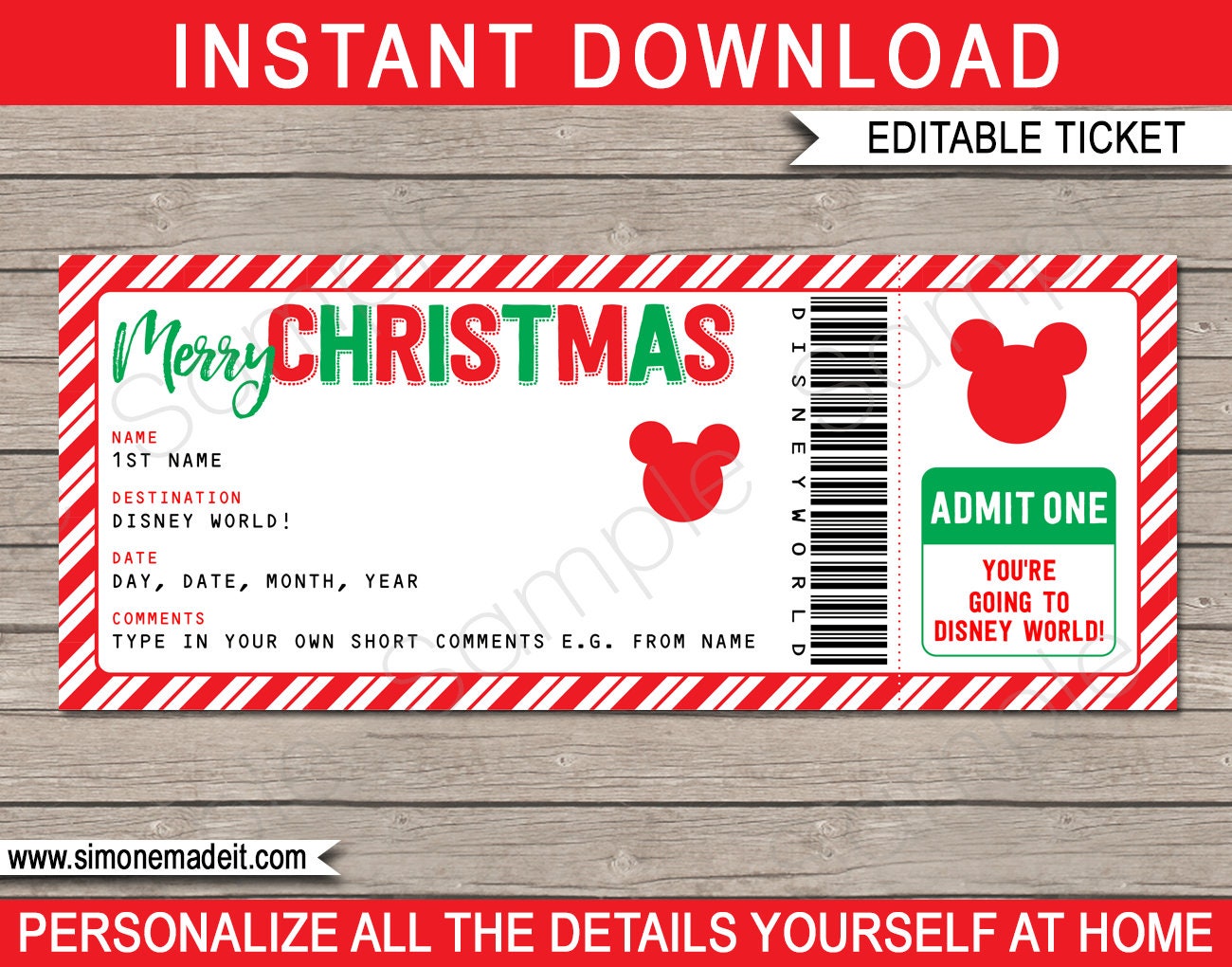 Disney World Surprise Trip - Christmas Gift - Surprise Trip to Disney…