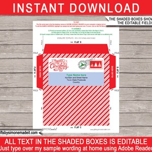 Christmas Envelope Printable Template - Hand Delivered Christmas Mail ...