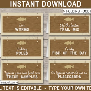 Fishing Party Printable Decorations &amp; Invitation Template Bundle - Gone ...