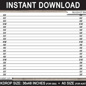 Letrero de fondo para foto policial: Cabina de fotos de reconocimiento policial (Descarga PDF)
