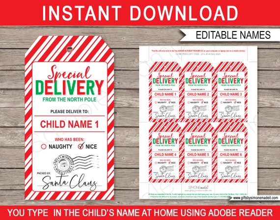 Nice List Printable Christmas Gift Tags