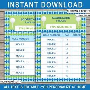 Golf Theme Party Template Bundle - Printable Birthday Decoration ...
