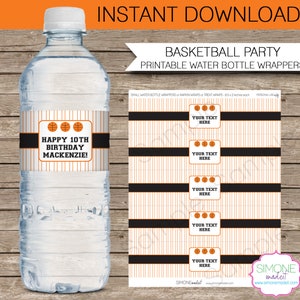 Basketball Theme Party Decorations Template Bundle Invitation Printable Birthday Package Pack Set Kit Collection EDITABLE TEXT DOWNLOAD image 7