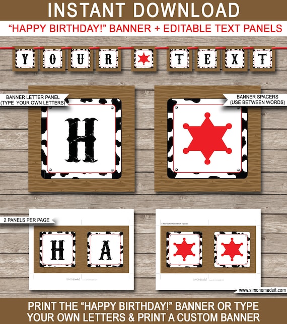 Bunting Happy Birthday Banner INSTANT DOWNLOAD with EDITABLE text Custom Banner Party Decorations Race Car Party Banner