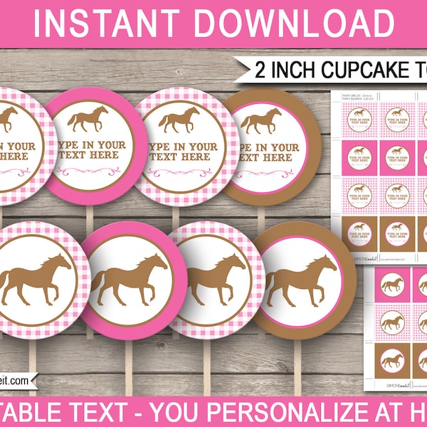 Horse Cupcake Topper - Etsy