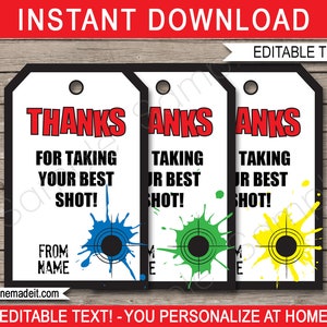 Paintball Party Templates Invitation Printable Paint Ball Theme Birthday Party Decorations DIY EDITABLE TEXT image 4