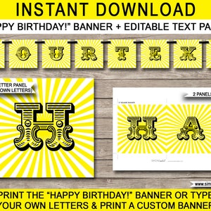 Sunshine Theme Party Decorations Invitation Template Bundle full Collection, Pack, Package, Set, Kit INSTANT DOWNLOAD EDITABLE text image 9