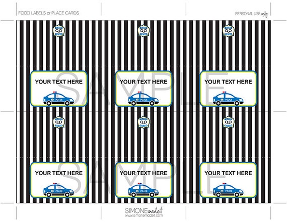 Police Car Template For Kids