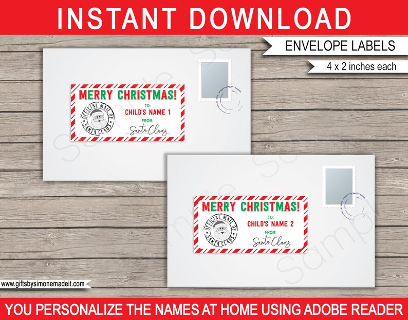 Secret Message From Santa Printable Template Christmas - Etsy