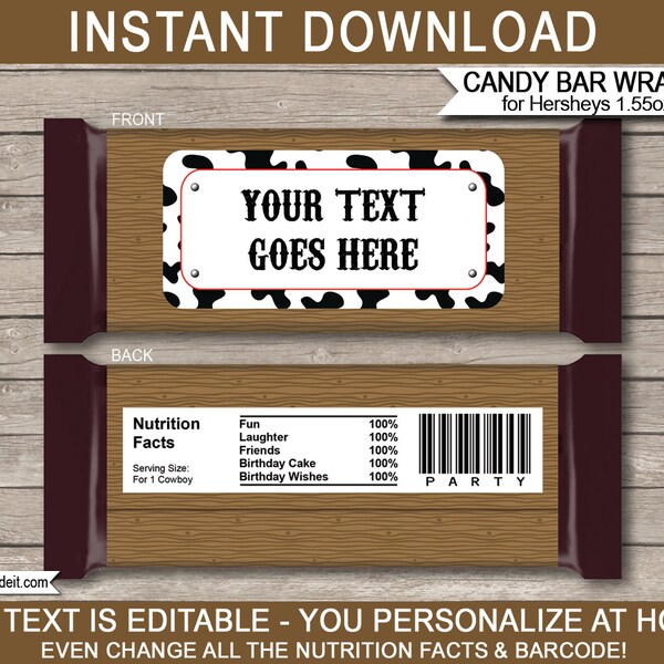 Cowboy Party Favor Etsy