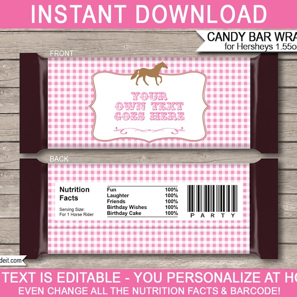 Pony Hershey Wrapper Etsy Canada Pony Hershey Wrapper Etsy Canada