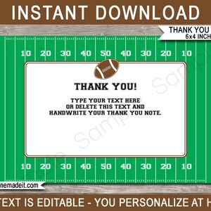 Football Party Template Bundle Invitation Printable Birthday Decoration Pack Package Kit Set Collection EDITABLE TEXT DOWNLOAD image 10